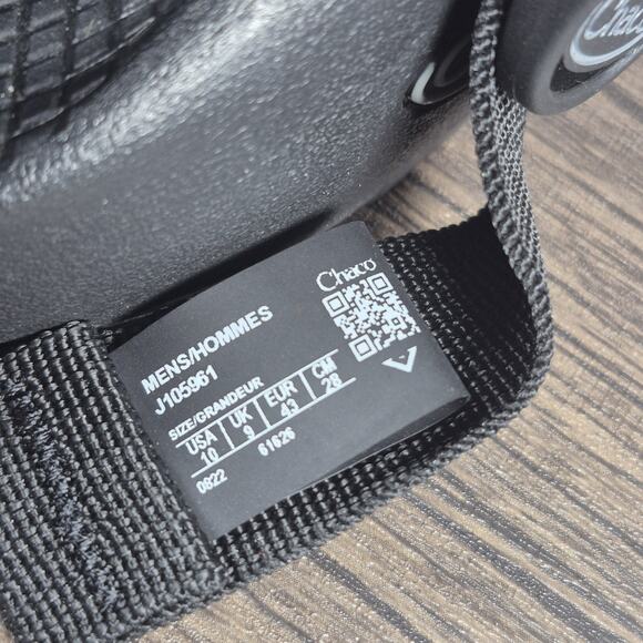 Chaco Z Classic Strappy Sandals Men's Sz 10 Black Gray (EUC) J105961 - Picture 8 of 8